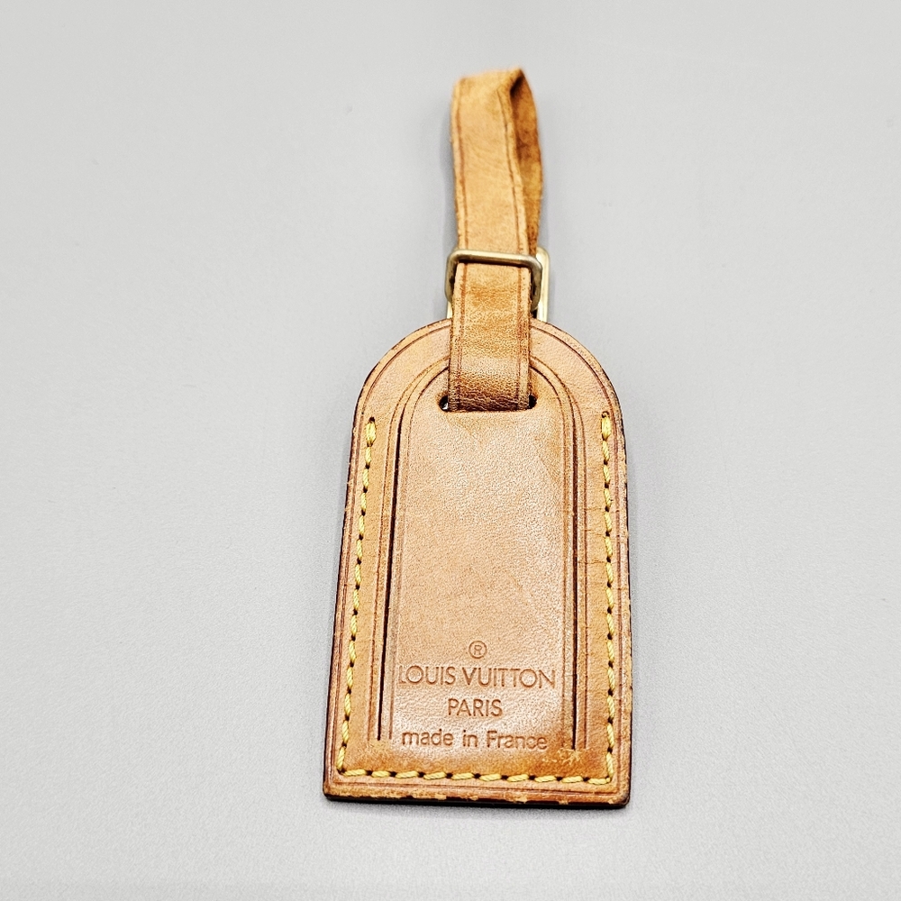 Louis Vuitton Brown Leather Luggage Tag